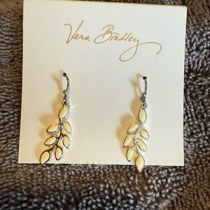 Vera Bradley Silver Botanical Dangle Earrings